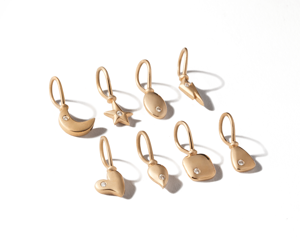 Itty Bitty Drop Charm gold