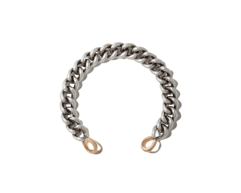6.5 MiniMega Curb Chain Silver Bracelet