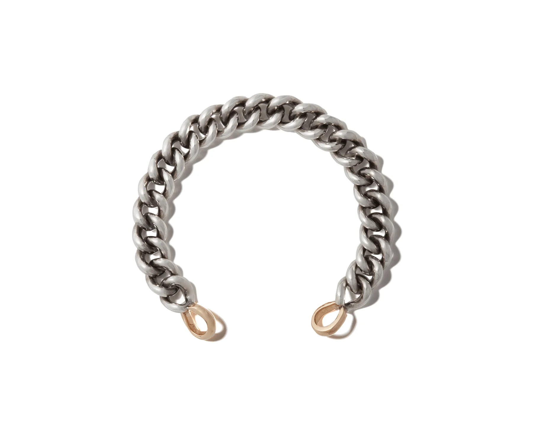 6.5 MiniMega Curb Chain Silver Bracelet
