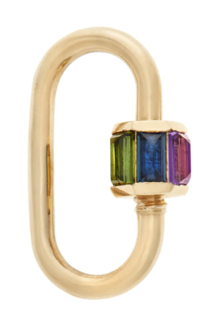 Total Baguette Medium Lock Rainbow Stones