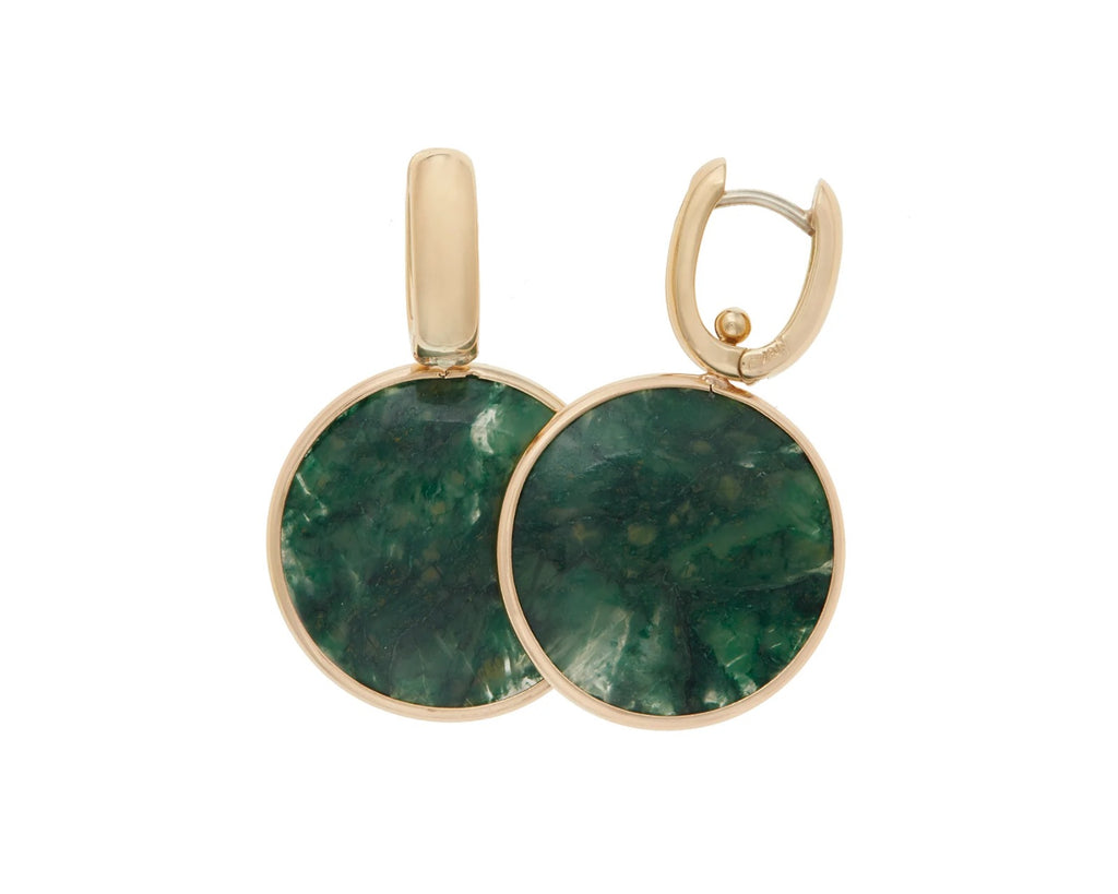 Brazilian Jade Mini Disc Pair