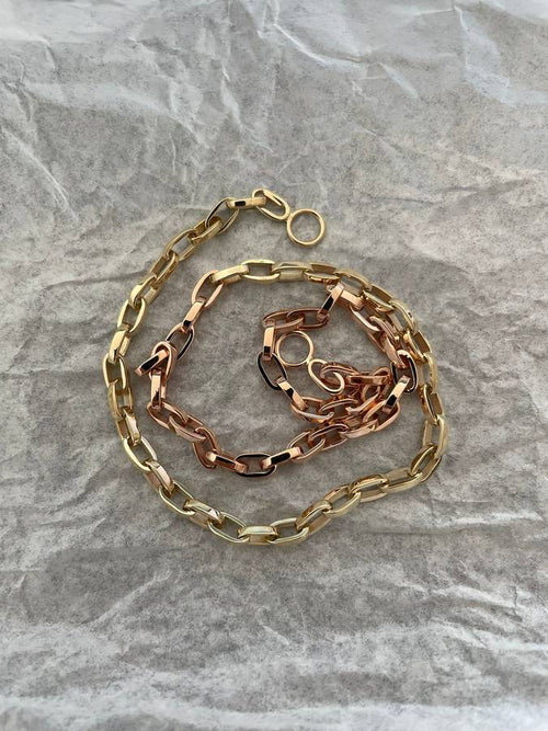 16" Bikerchain Gelb/Roségold